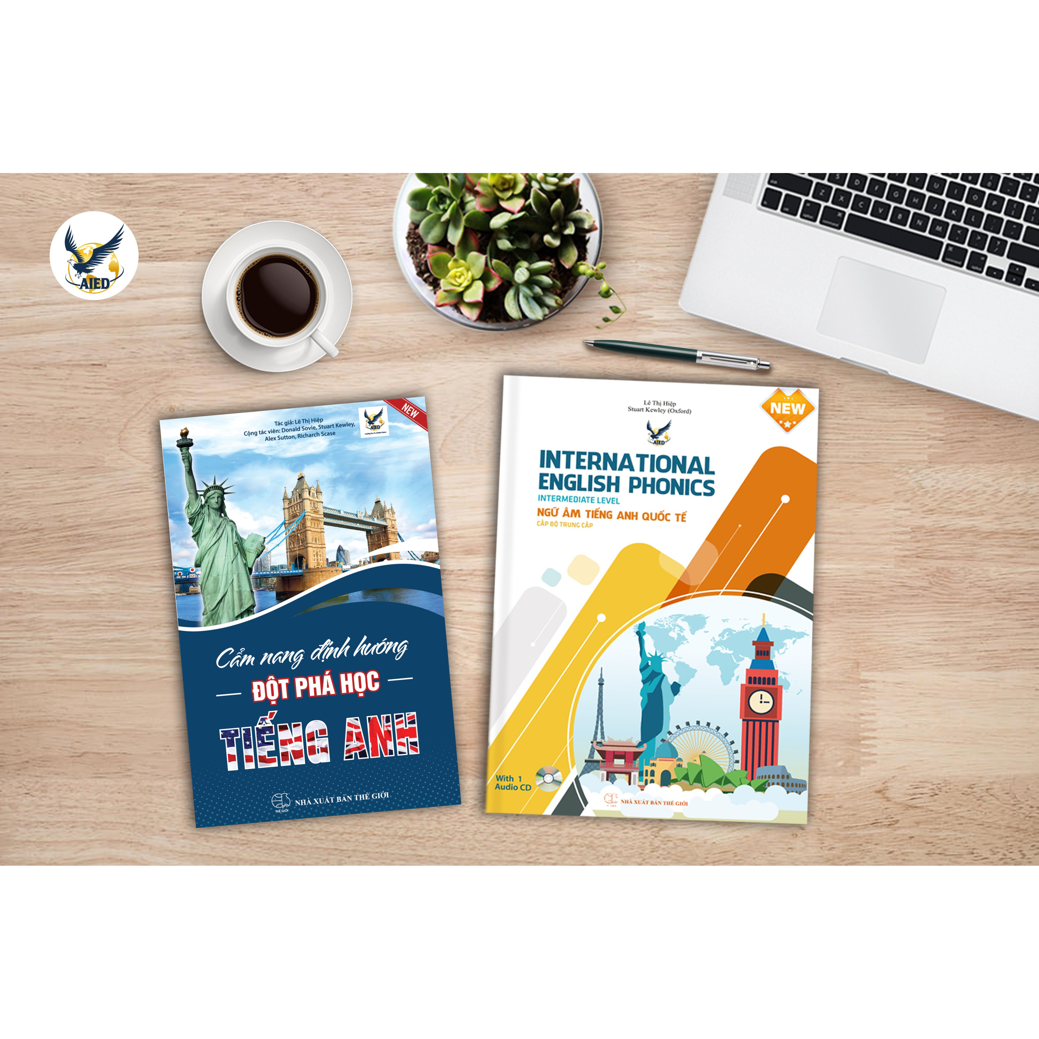 Combo Bộ sách Cẩm nang Học tiếng Anh & Ngữ âm tiếng Anh quốc tế cấp độ trung cấp (Kèm đĩa CD)