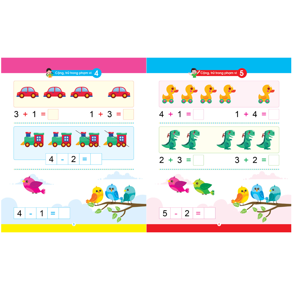 Sách - Bộ Vở viết xóa được - Làm toán không sợ sai - Wipe Clean - (4 cuốn + tặng kèm 2 bút)