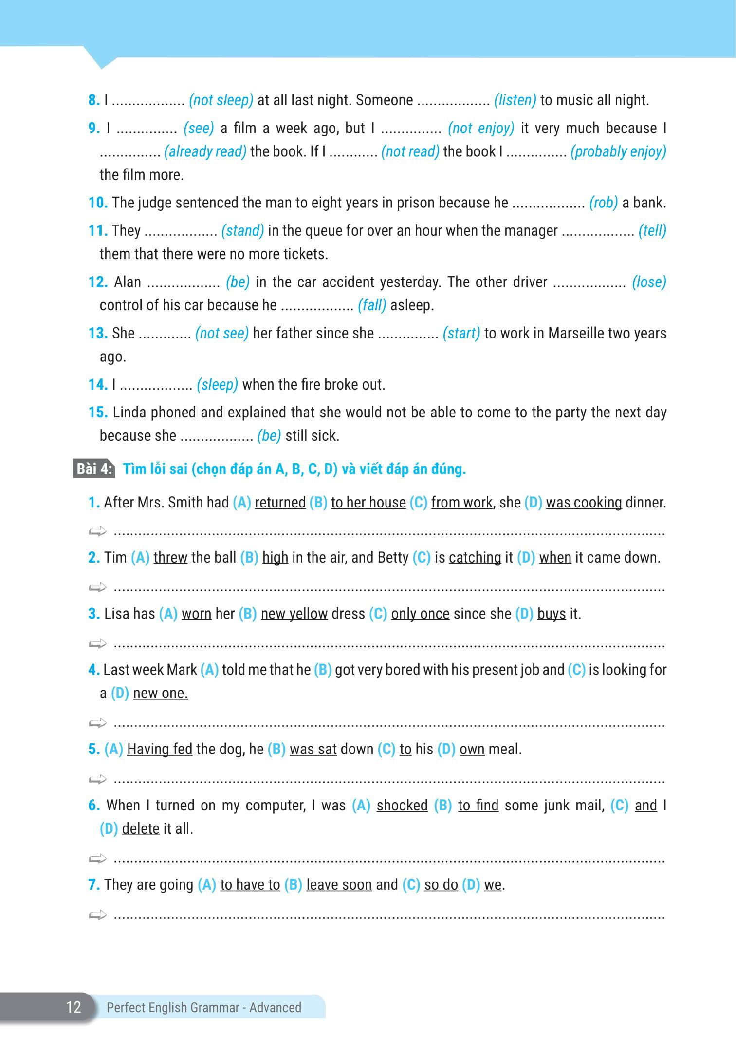 Perfect English Grammar - Cẩm Nang Tự Học Toàn Diện Ngữ Pháp Tiếng Anh - Advanced