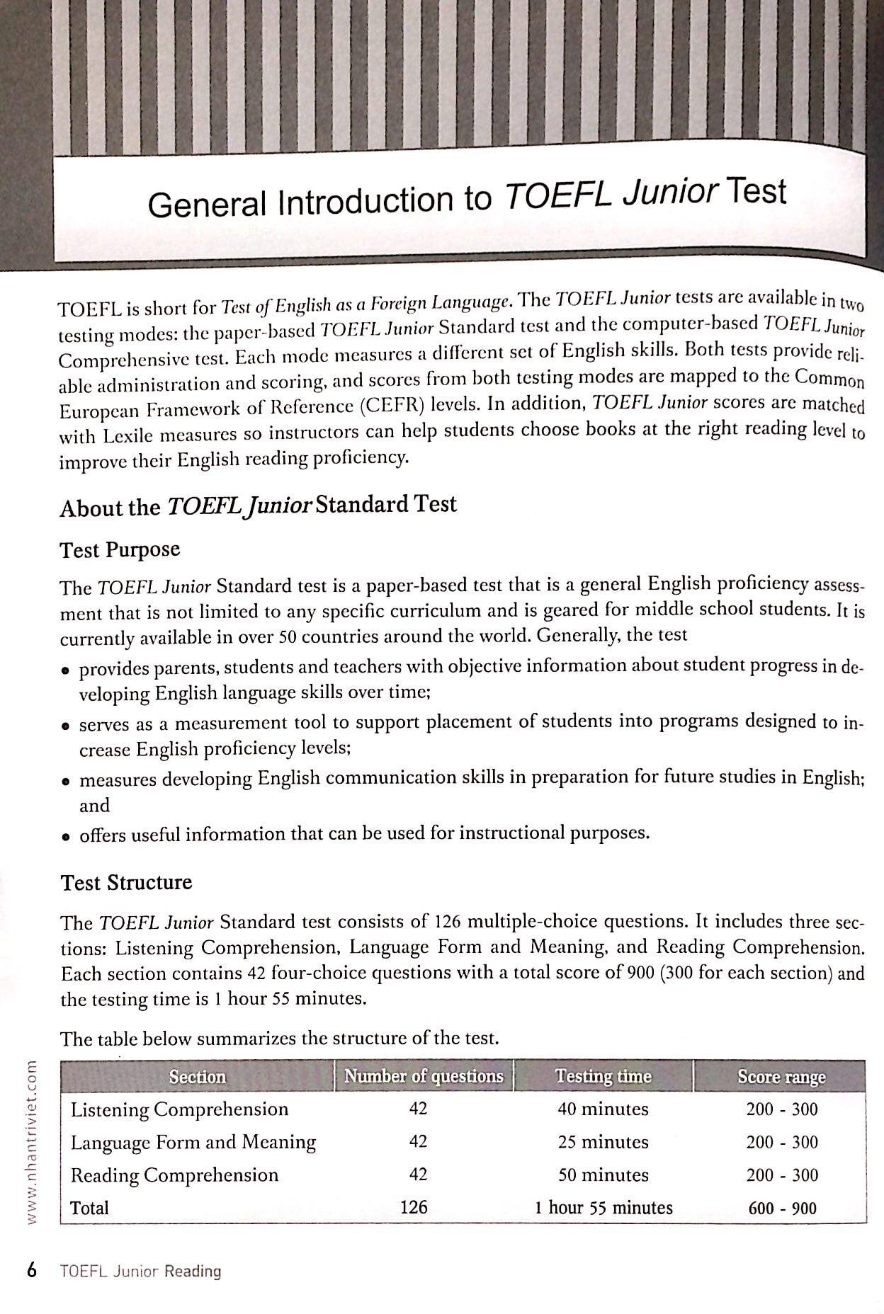 TOEFL Junior Reading (Không CD)