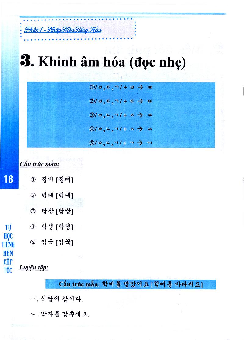 Tự Học Tiếng Hàn Cấp Tốc