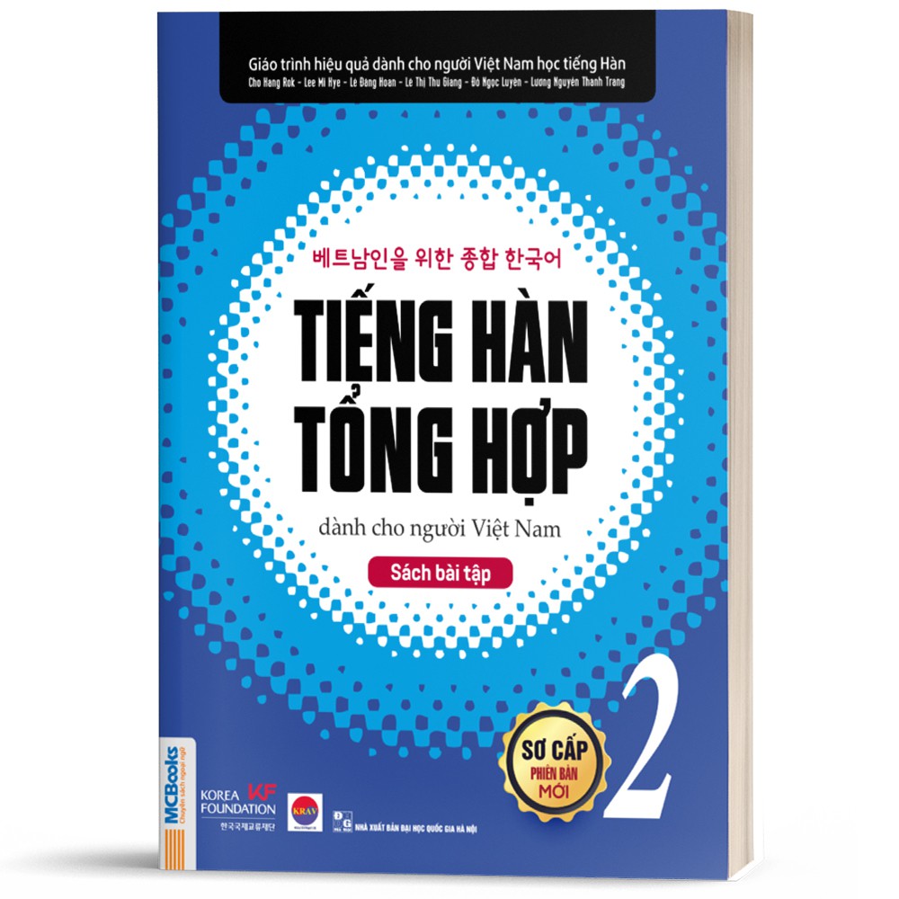 Combo Tiếng Hàn tổng hợp dành cho người Việt Nam sơ cấp 2 ( Sách giáo trình + sách bài tập) bản 1 màu