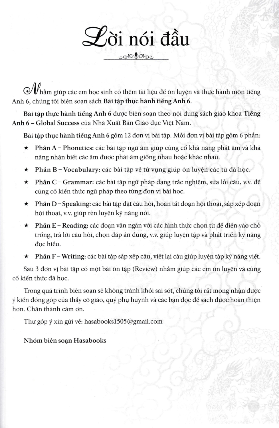 Bài Tập Thực Hành Tiếng Anh 6 (Có Đáp Án) - Dùng Kèm SGK TA 6 GLOBAL SUCCESS