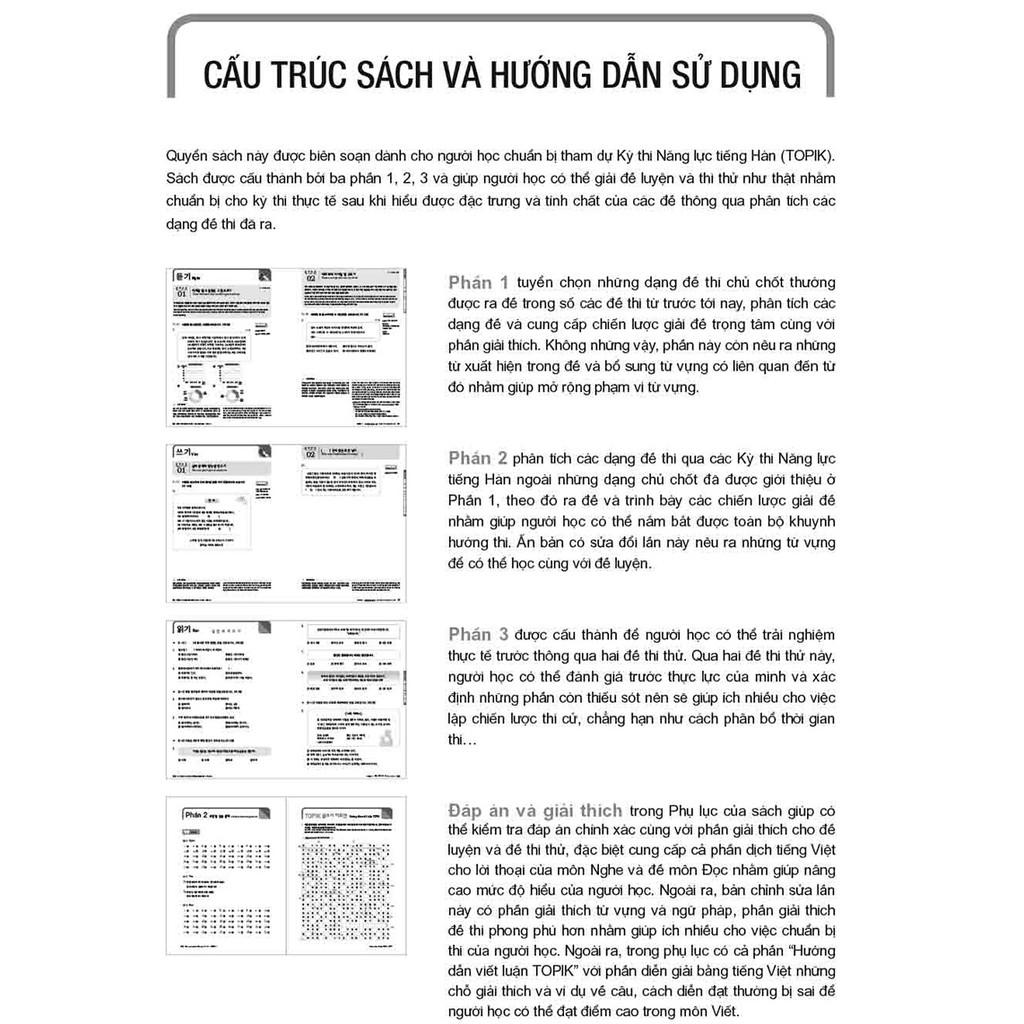 Cẩm nang luyện thi năng lực tiếng Hàn TOPIK II (kèm CD) Bản Quyền