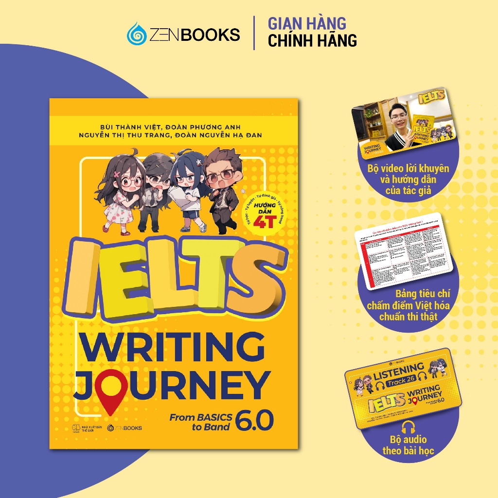COMBO Sách 3 Quyển IELTS Writing & Essential Words (IELTS Writing From Basic to Band 6.0 TB - 8.0 & Essential Words)