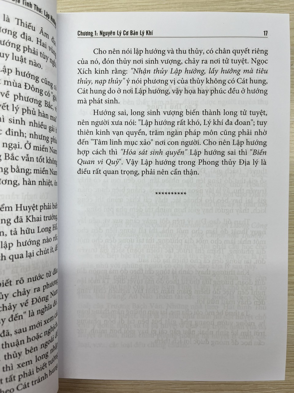 Quyết Địa Tinh Thư - Lập Hướng