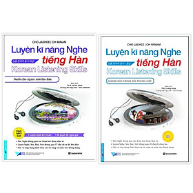 Combo Luyện Kĩ Năng Nghe Tiếng Hàn Dành Cho Người Mới Bắt Đầu + Dành Cho Trình Độ Trung Cấp (Kèm CD) - Bản Quyền