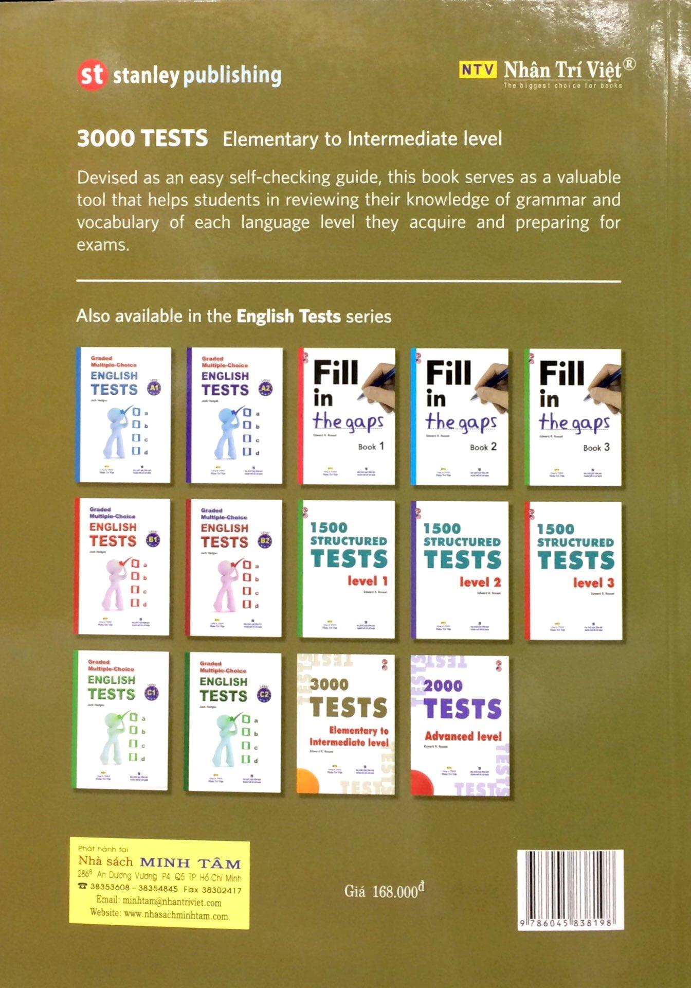 3000 Tests Elementary To Intermediate (Không CD)
