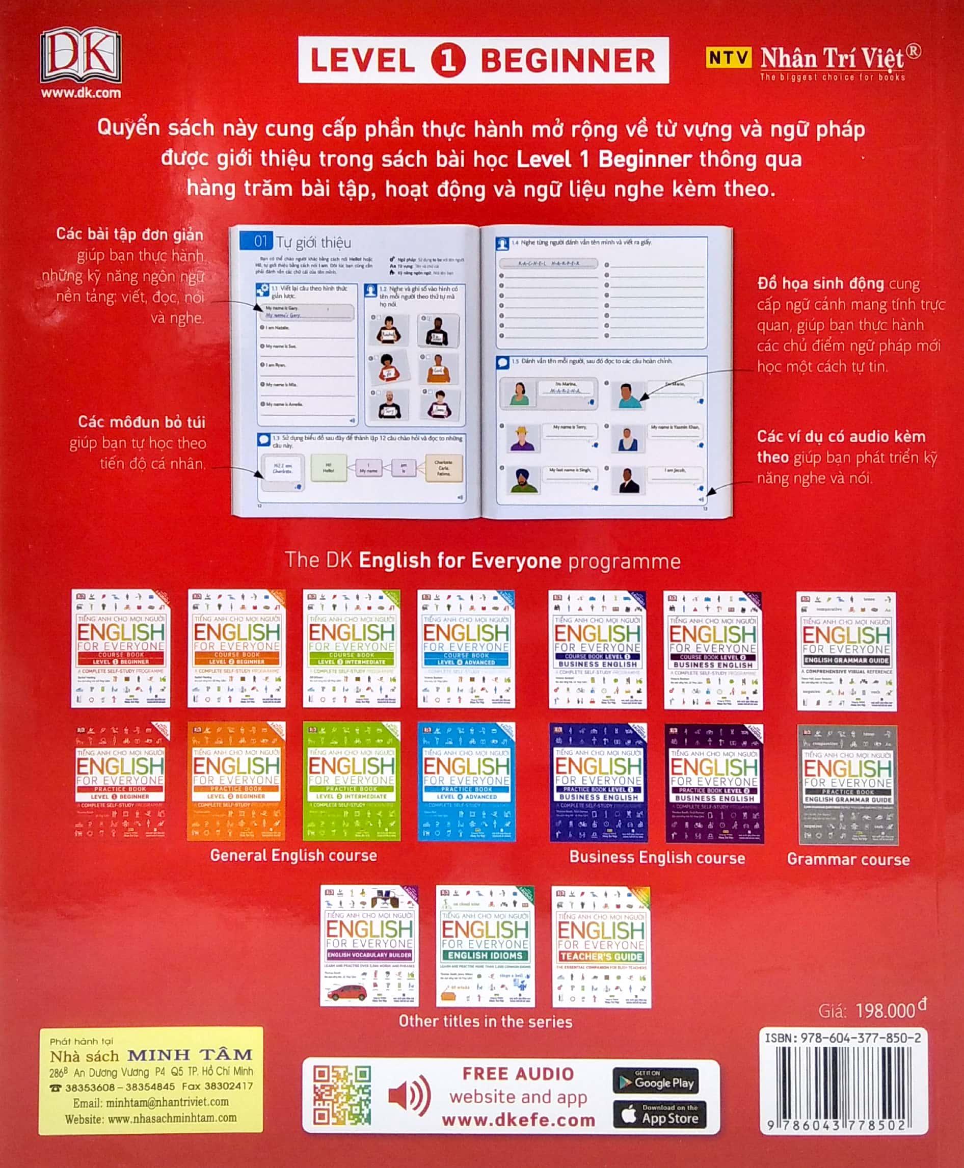Tiếng Anh Cho Mọi Người - English For Everyone - Level 1 Beginner - Practice Book