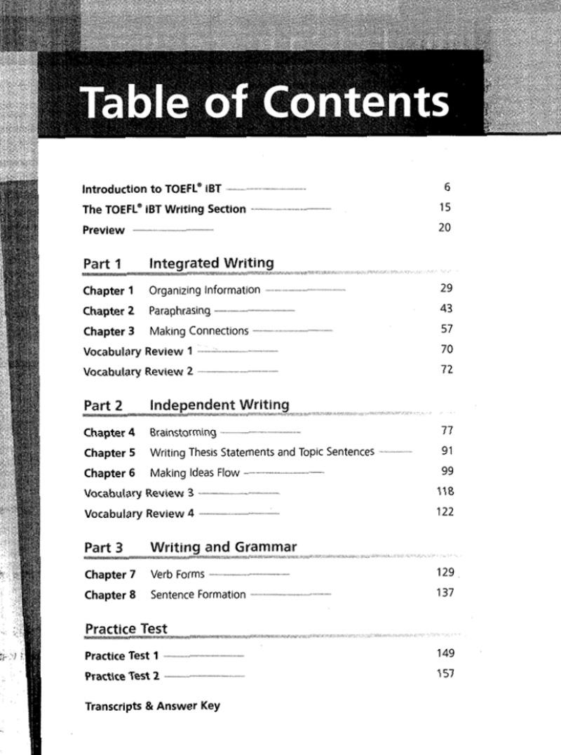 Building Skills For The Toeft IBT Beginning - Writing
