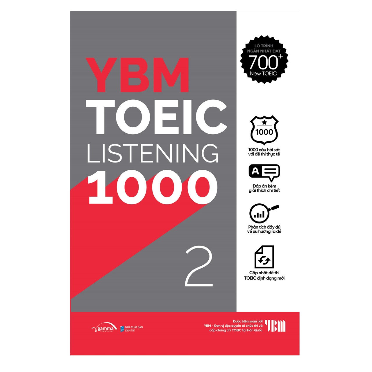 Trạm Đọc Official | Combo YBM TOEIC Listening 1000 2 Vol (Trọn Bộ 2 Cuốn)