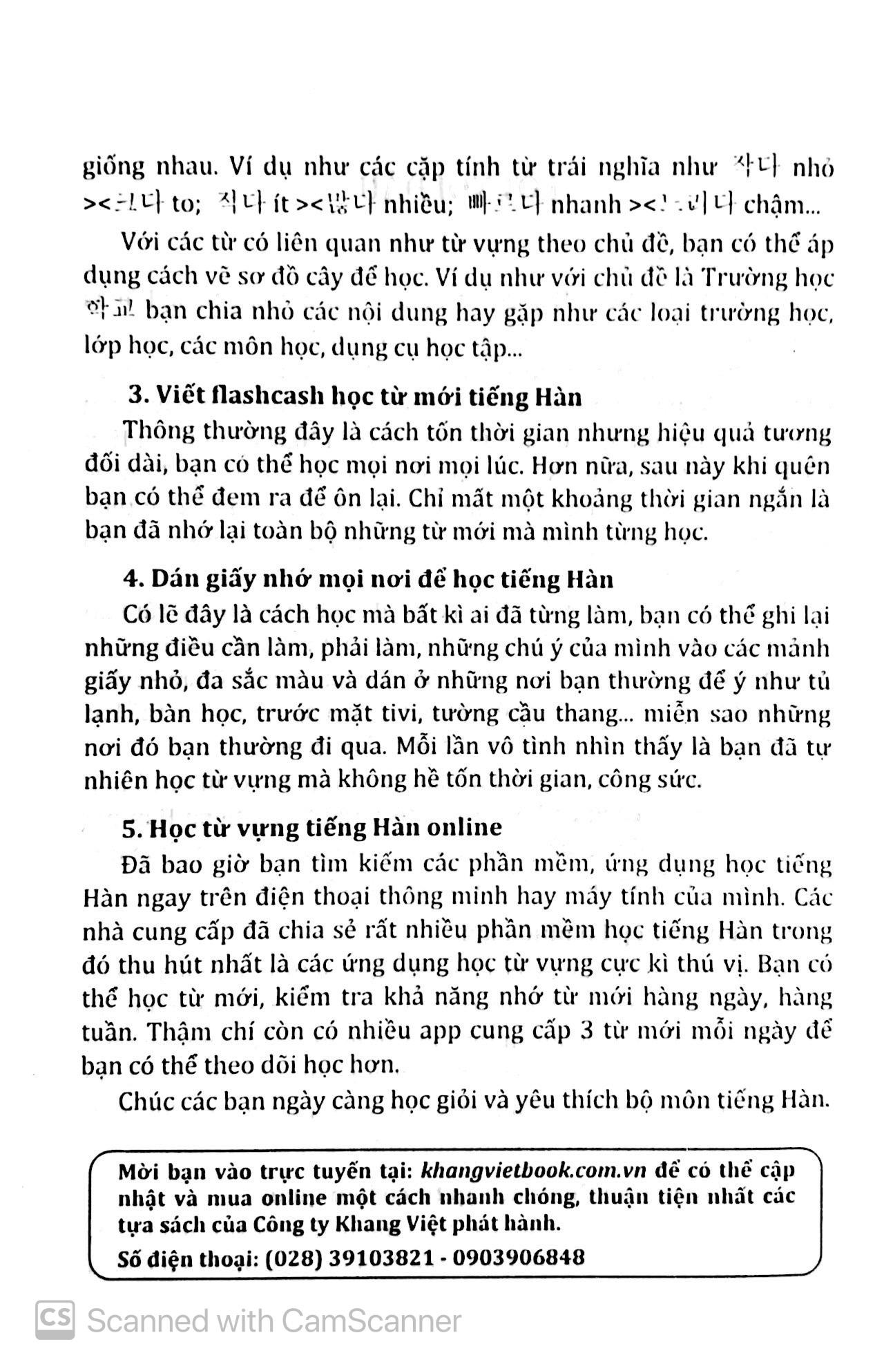 5500 Từ Vựng Tiếng Hàn Thông Dụng Theo Chủ Đề