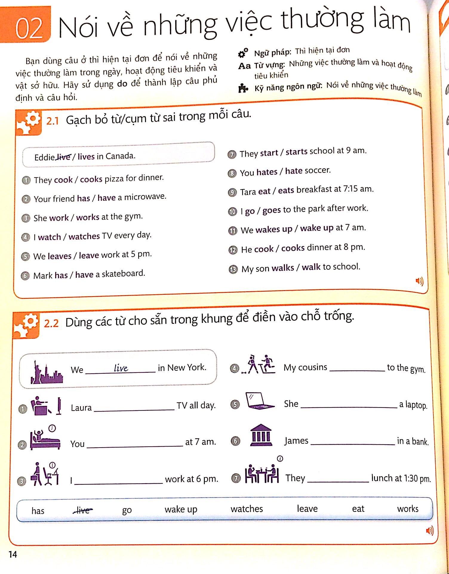 Tiếng Anh Cho Mọi Người - English For Everyone Level 2 Beginner Practice Book (Kèm CD)