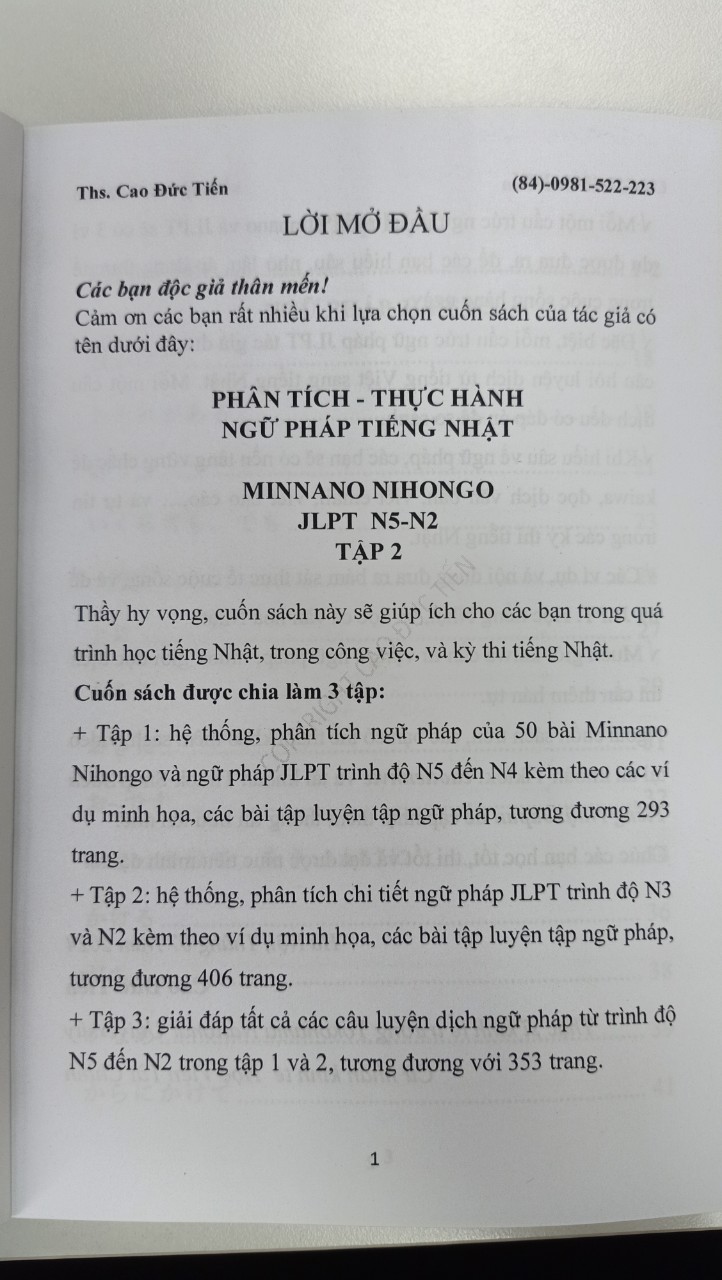 NGỮ PHÁP TIẾNG NHẬT TRÌNH ĐỘ N3-N2 TẬP 2