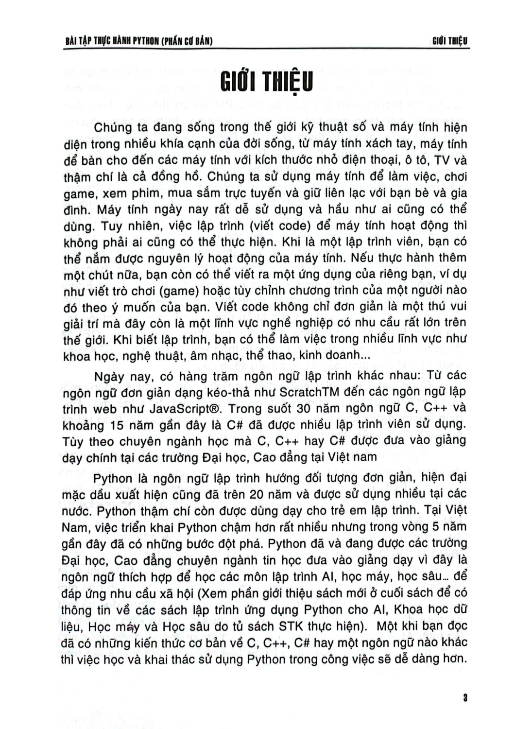 Bài Tập Thực Hành Python (Phần Cơ Bản) - TS. Trần Minh Sơn, TS. Lê Doãn Trinh, TS. Nguyễn Văn Thái, ThS. Trương Thị Bích Ngà