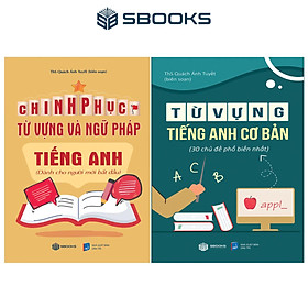 Sách - Combo 2 Cuốn : Chinh Phục Từ Vựng Và Ngữ Pháp Tiếng Anh + Từng Vựng Tiếng Anh Cơ Bản - SBOOKS