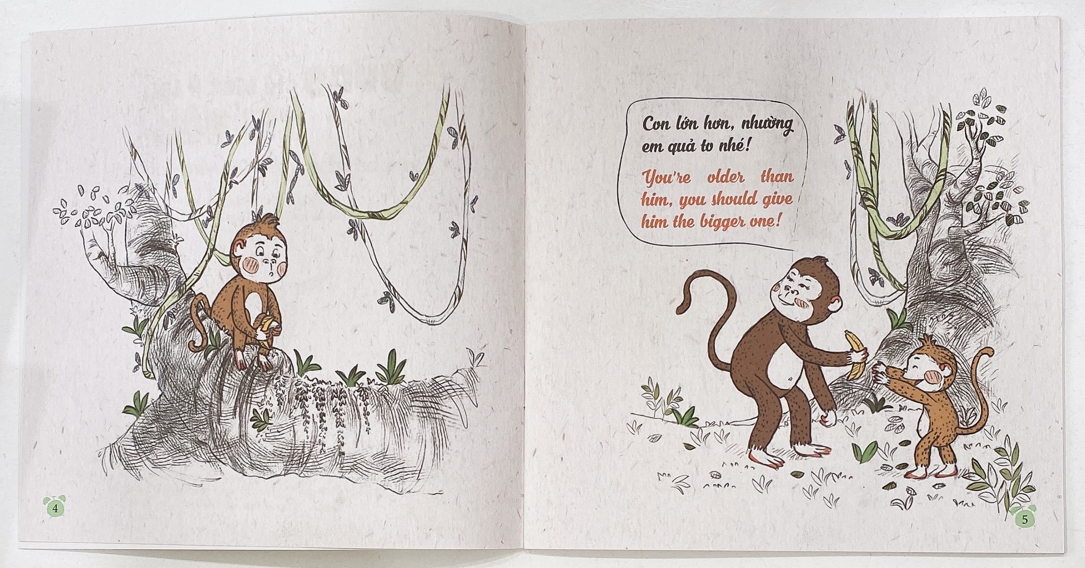 Rèn Luyện Thói Quen Tốt 2-6 Tuổi: Đừng Chỉ Biết Ỷ Lại, Khỉ Nâu (Song Ngữ)