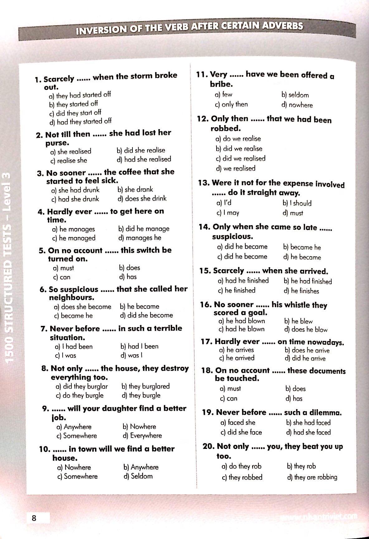 1500 Structured Tests Leve 3 (Không CD)