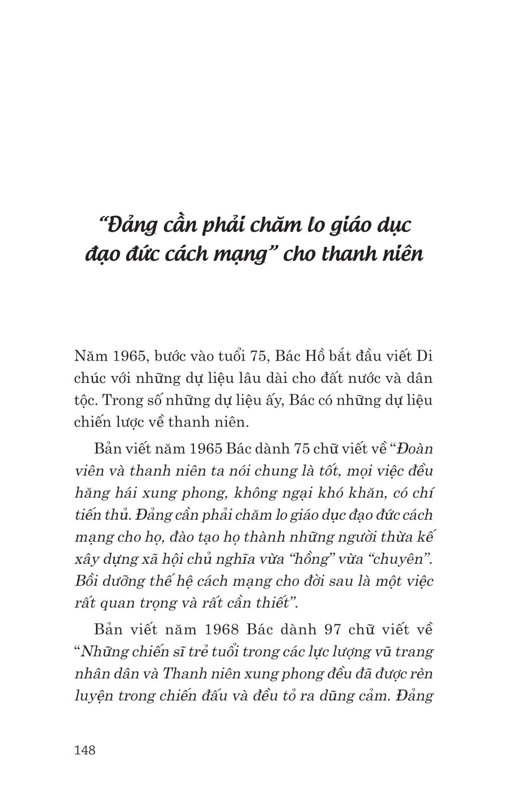 Sách - Di Sản Hồ Chí Minh - Bác Hồ Với Việc Bồi Dưỡng Thế Hệ Cách Mạng Cho Đời Sau