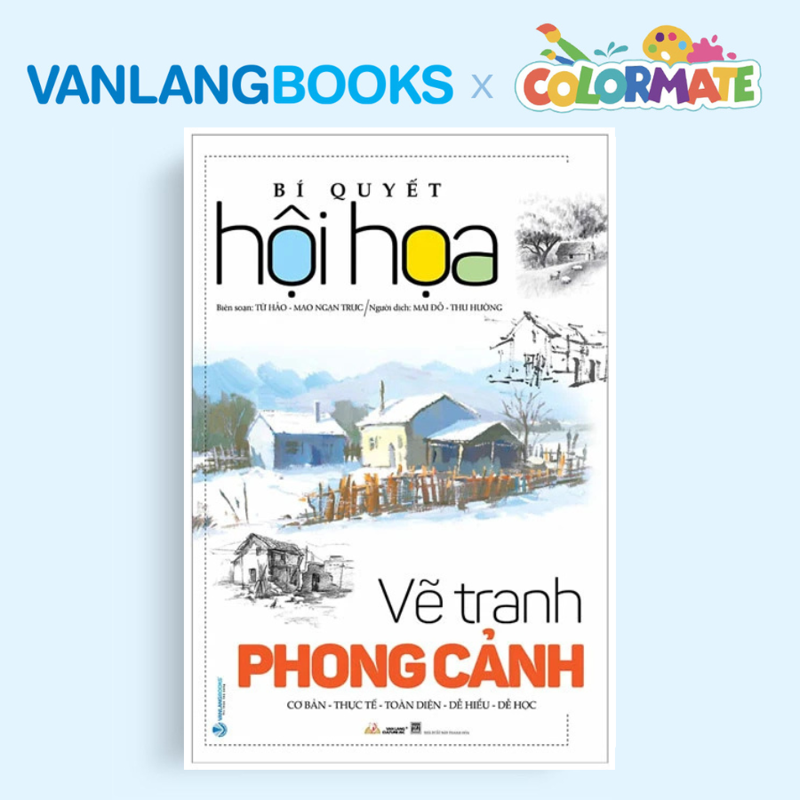 Sách Bí Quyết Hội Họa - Vẽ Tranh Phong Cảnh + Hộp 18 Tuýp Màu Sơn Dầu 12ml - Vanlangbooks x Colormate