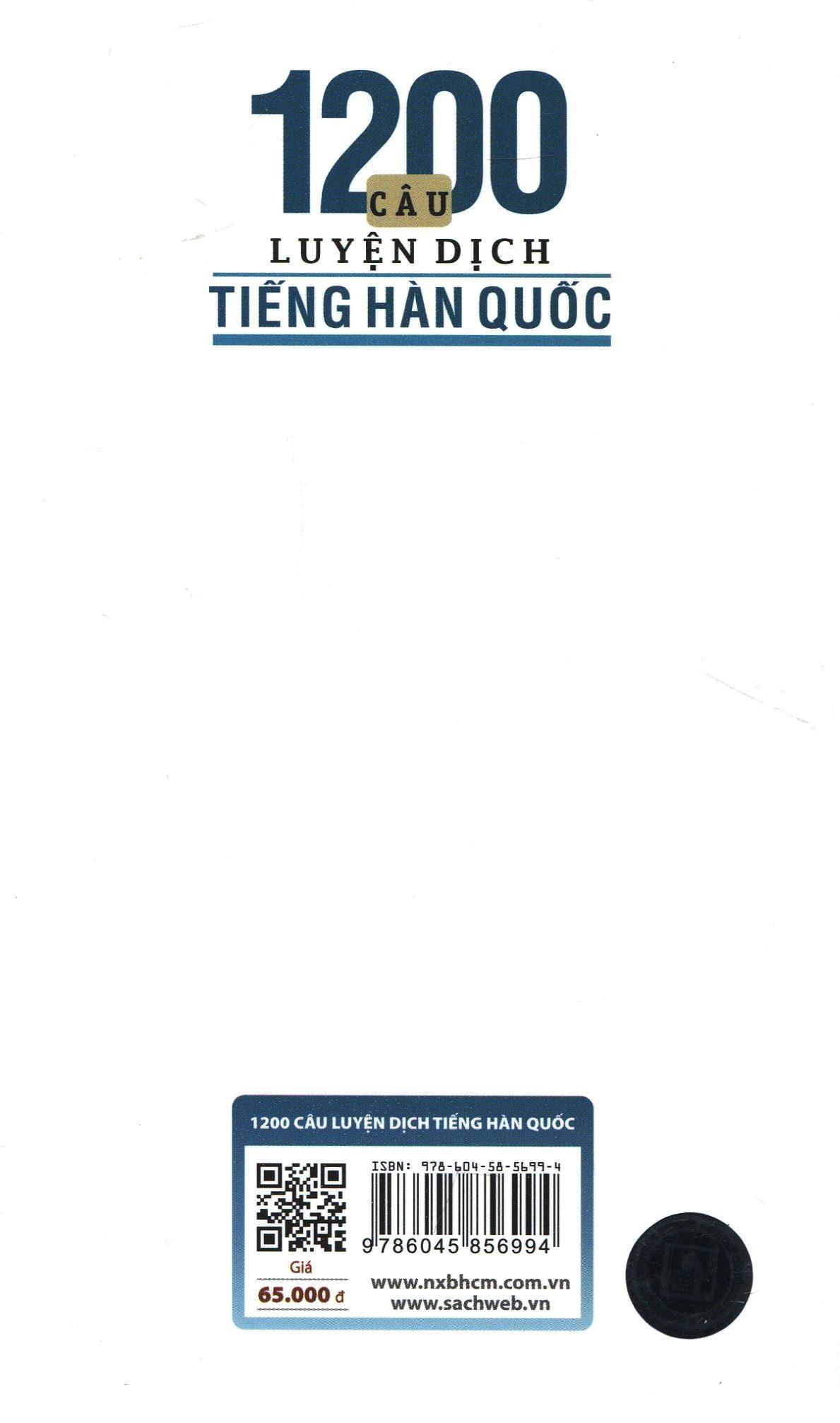 1200 Câu Luyện Dịch Tiếng Hàn Quốc
