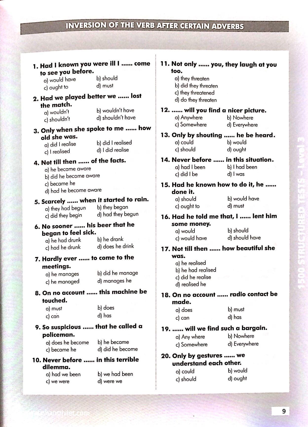 1500 Structured Tests Leve 3 (Không CD)