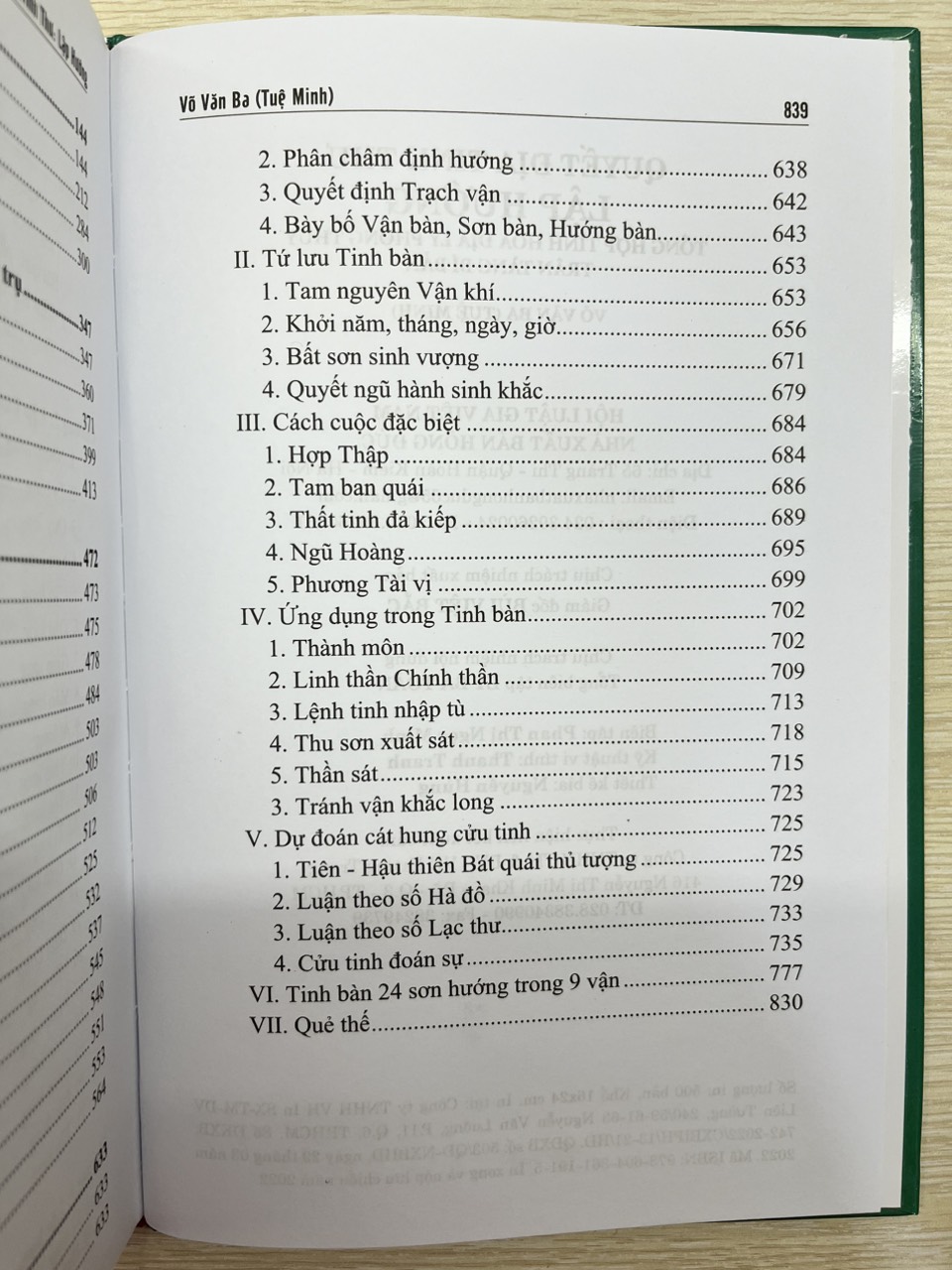 Quyết Địa Tinh Thư - Lập Hướng