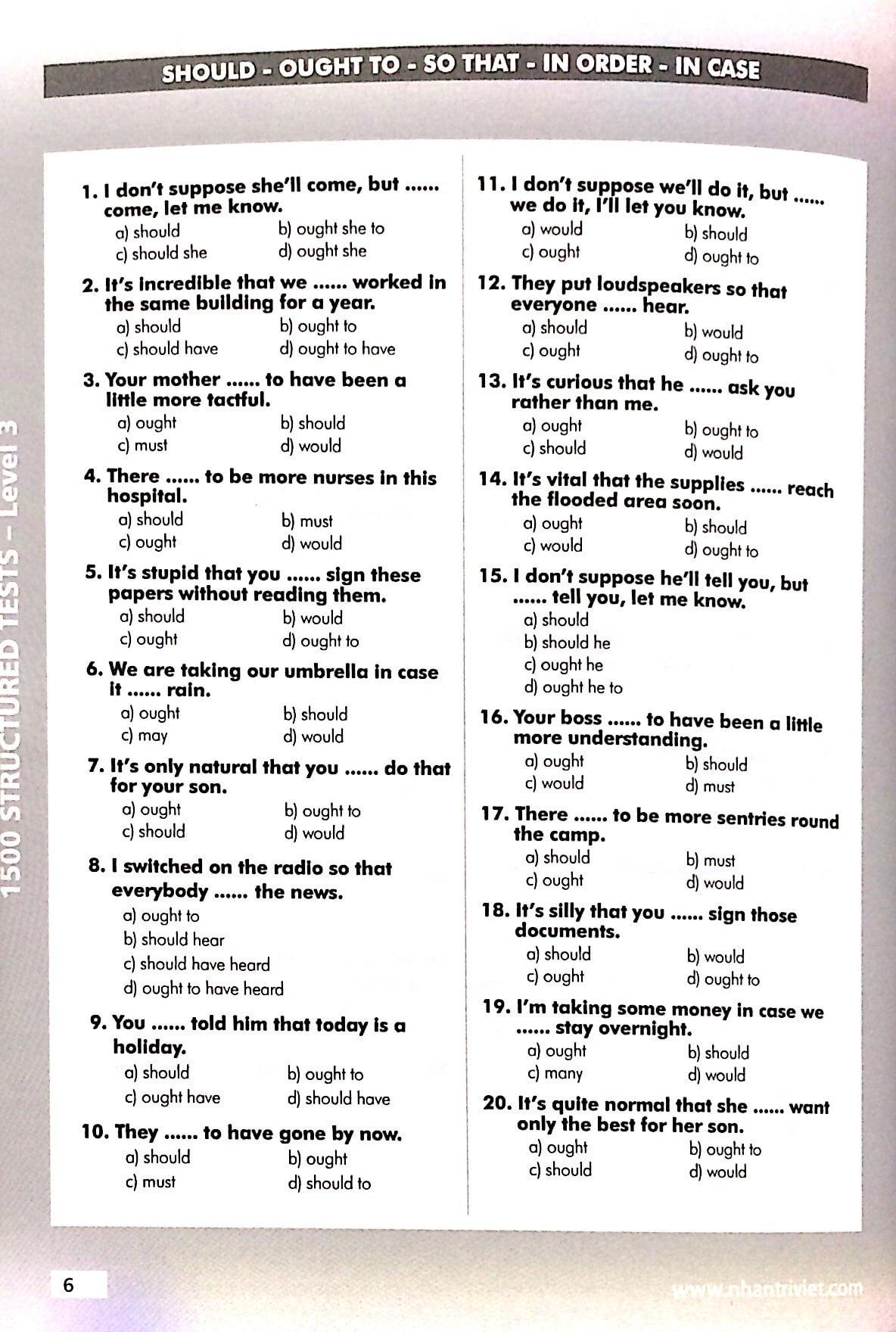 1500 Structured Tests Leve 3 (Không CD)