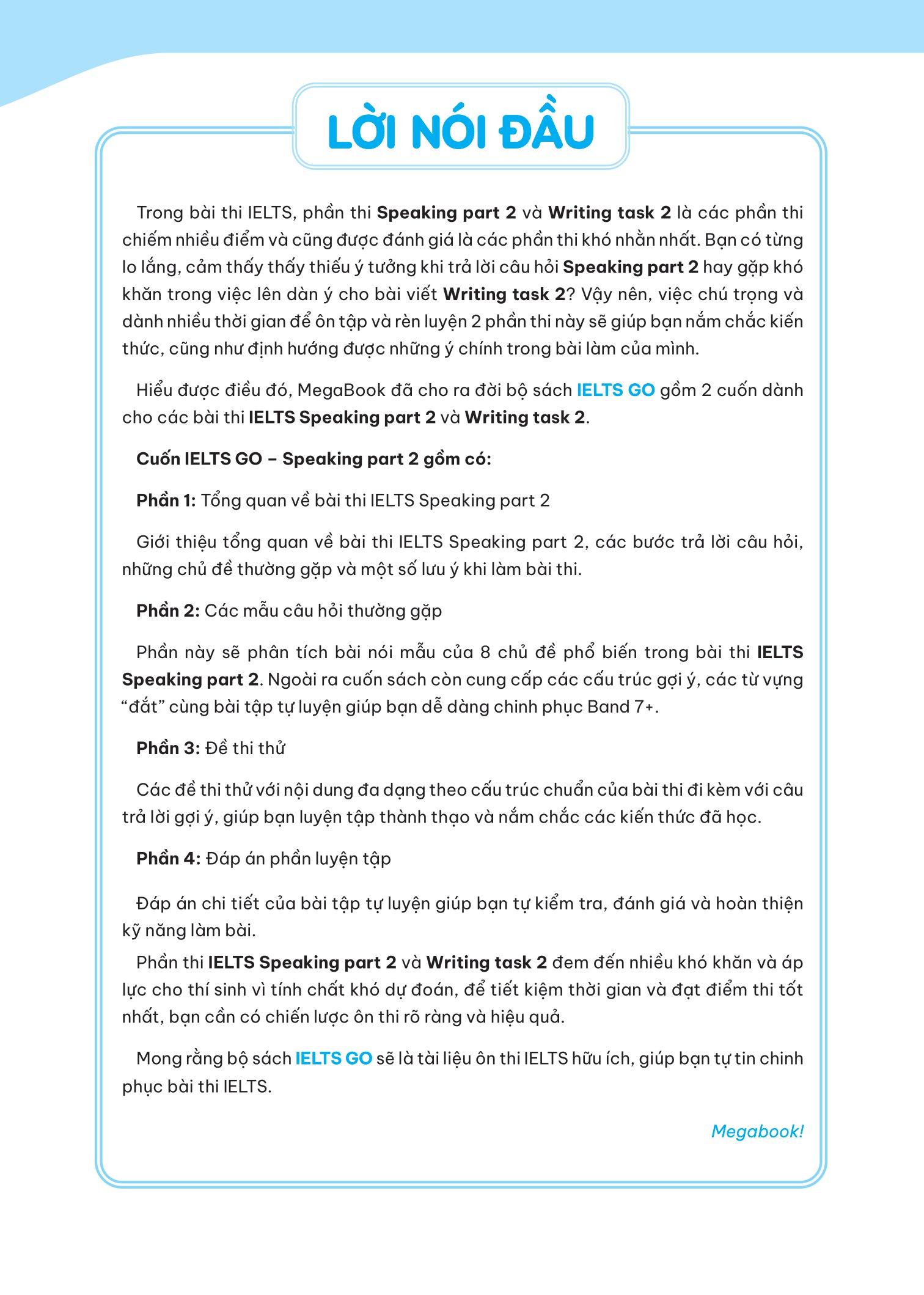 Ielts Go - Speaking Part 2 - Ý Tưởng Hay Để Trả Lời Tất Cả Các Câu Hỏi