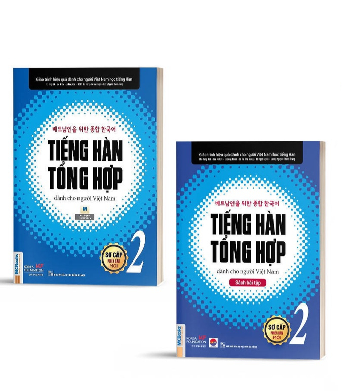 Combo Tiếng Hàn Tổng Hợp dành cho người Việt Nam Sơ Cấp 1 (Giáo trình bản màu + sbt) - Bản Quyền