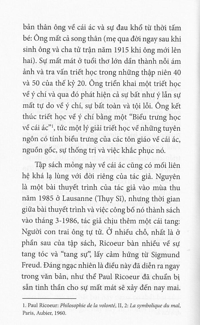 Cái Ác - Một Thách Thức Đối Với Tiết Học Và Thần Học
