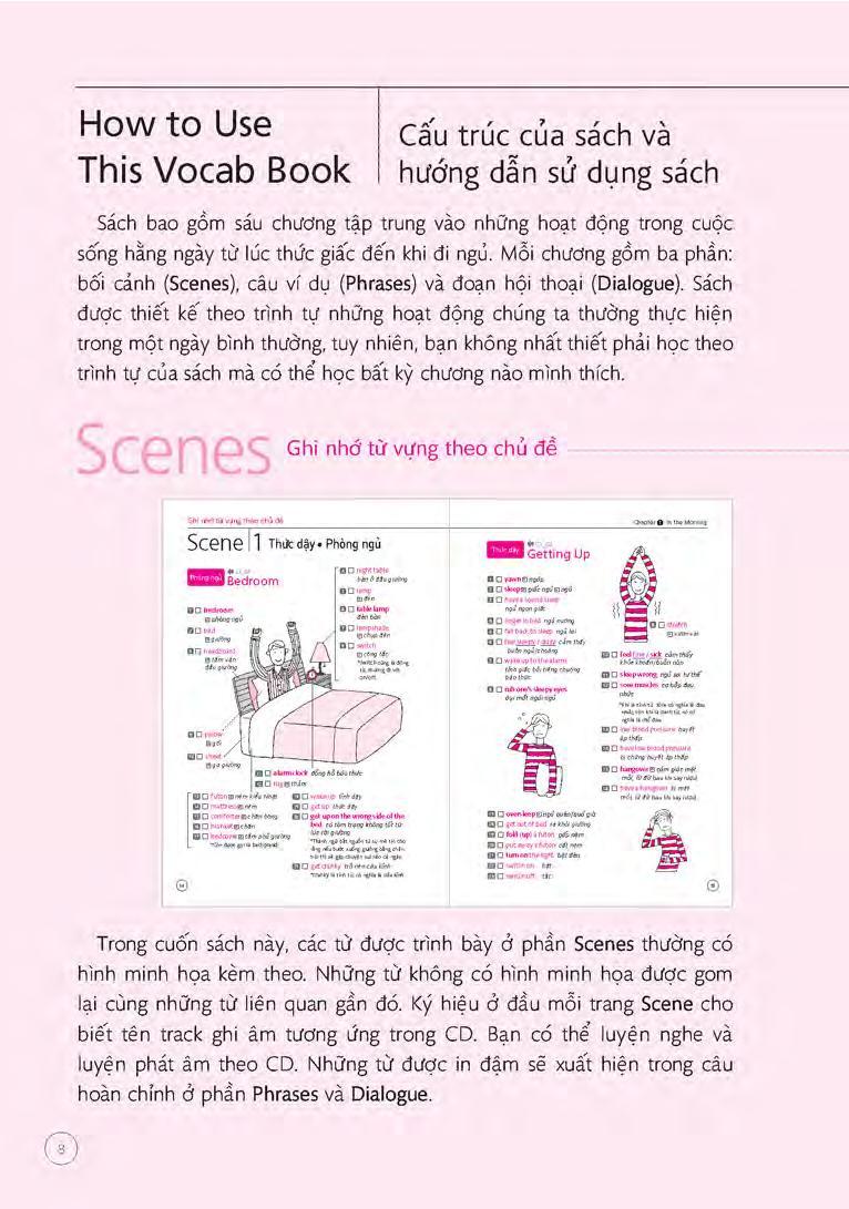 Sổ Tay Từ Vựng Tiếng Anh - Từ Lúc Thức Giấc Đến Khi Đi Ngủ (Kèm file MP3)