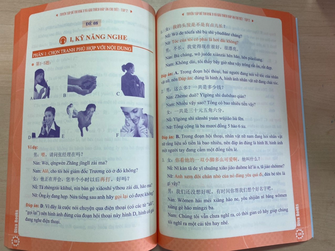 Combo 2 sách Bộ đề tuyển tập đề thi năng lực Hán Ngữ HSK 3 và đáp án giải thích chi tiết + DVD tài liệu