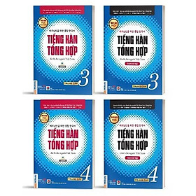 Combo Tiếng Hàn tổng Hợp Trung cấp 3 và 4 (Bản Màu + SBT) Tặng  Tự học - Bản Quyền