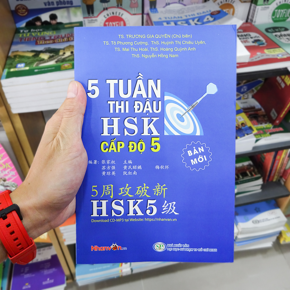 Sách - 5 Tuần Thi Đậu HSK Cấp Độ 5 - Sách luyện thi tiếng Hoa độc quyền Nhân Văn