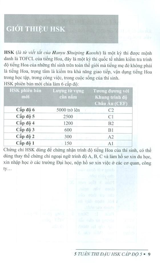 5 Tuần Thi Đậu HSK 5 - Cấp Độ 5