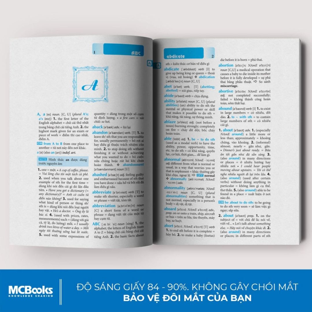 Từ điển Anh Việt bìa đỏ cứng Tái bản mới nhất - Sách học từ vựng Tiếng Anh Học nhanh Nhớ lâu Giấy nhớ PS
