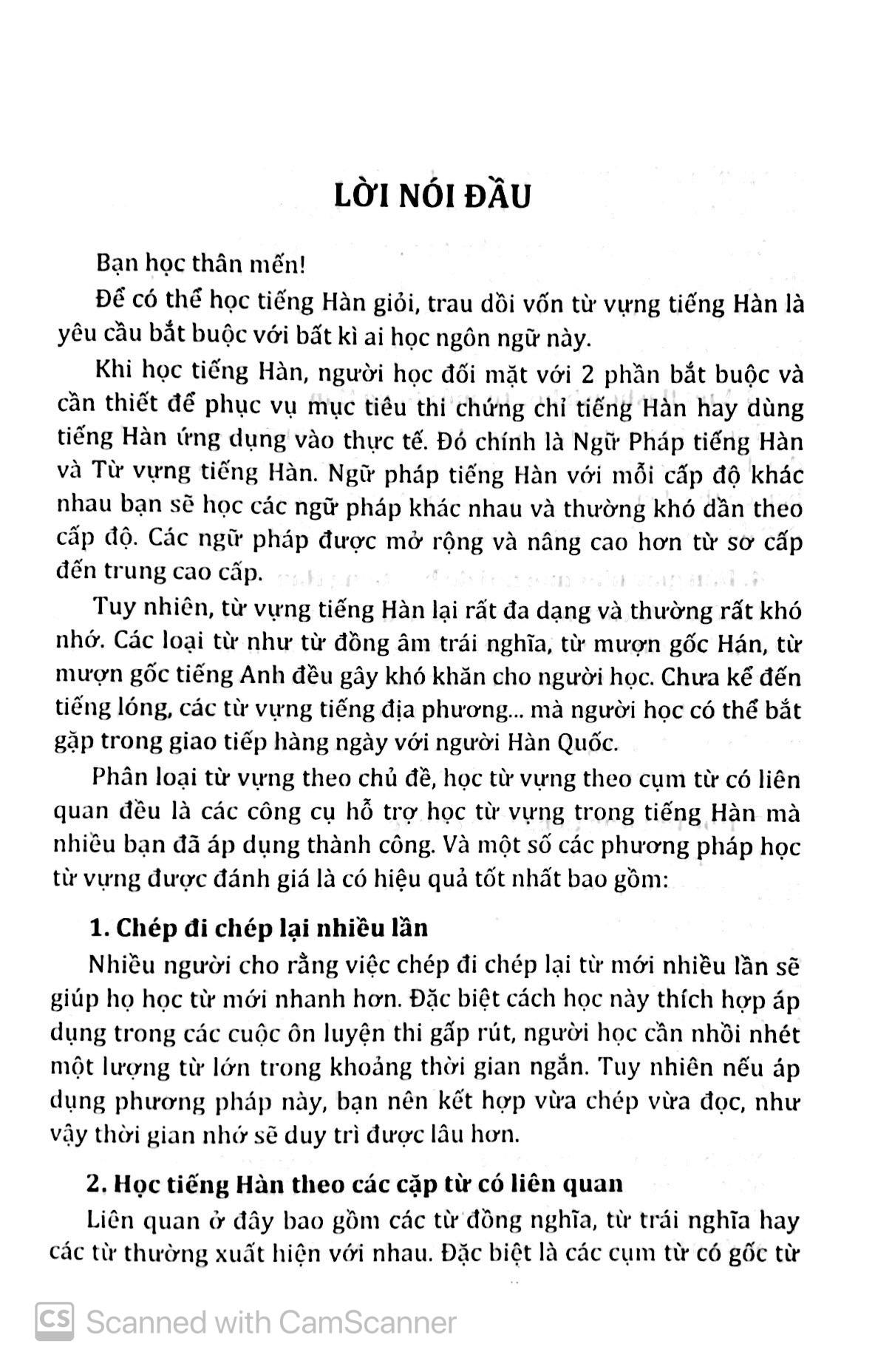 5500 Từ Vựng Tiếng Hàn Thông Dụng Theo Chủ Đề