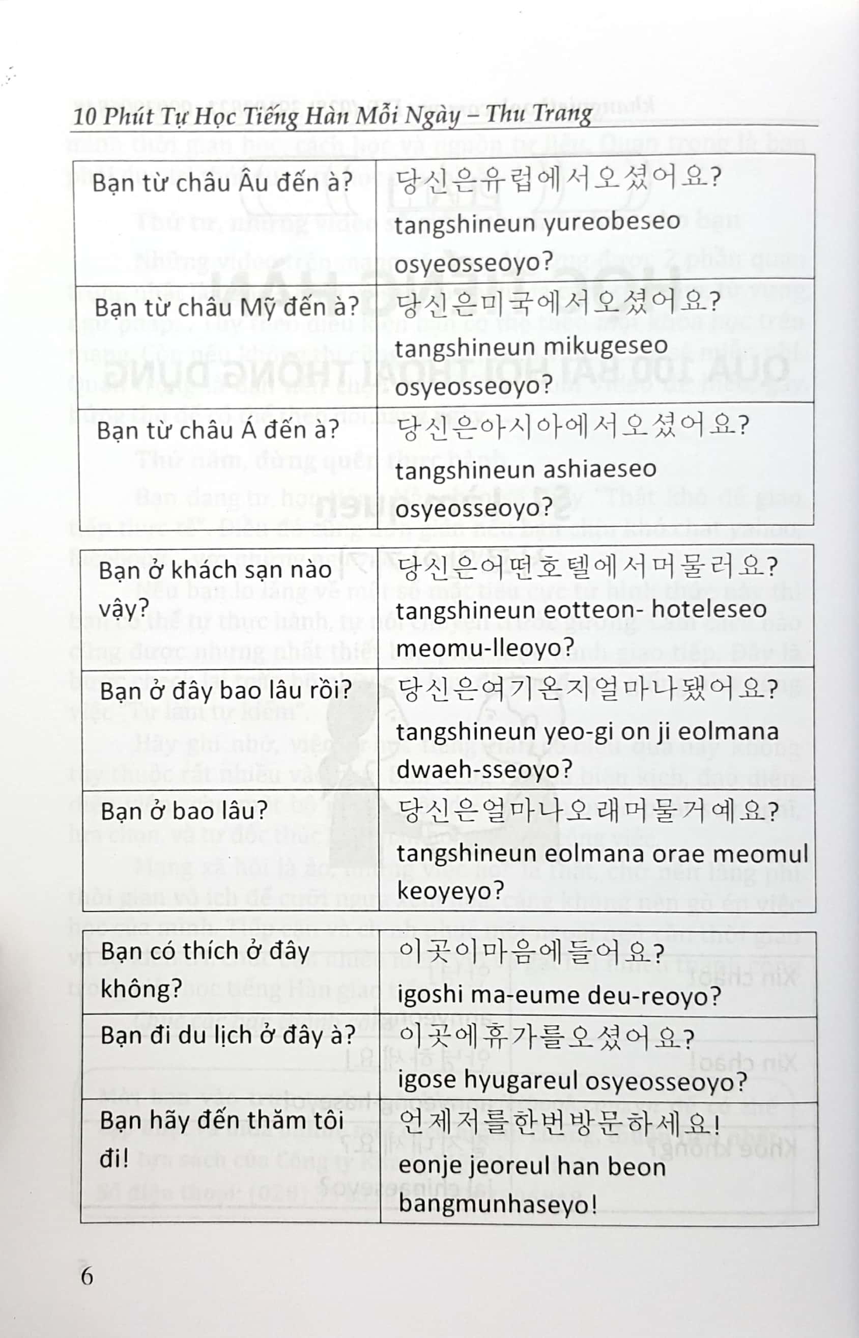 10 Phút Tự Học Tiếng Hàn Mỗi Ngày