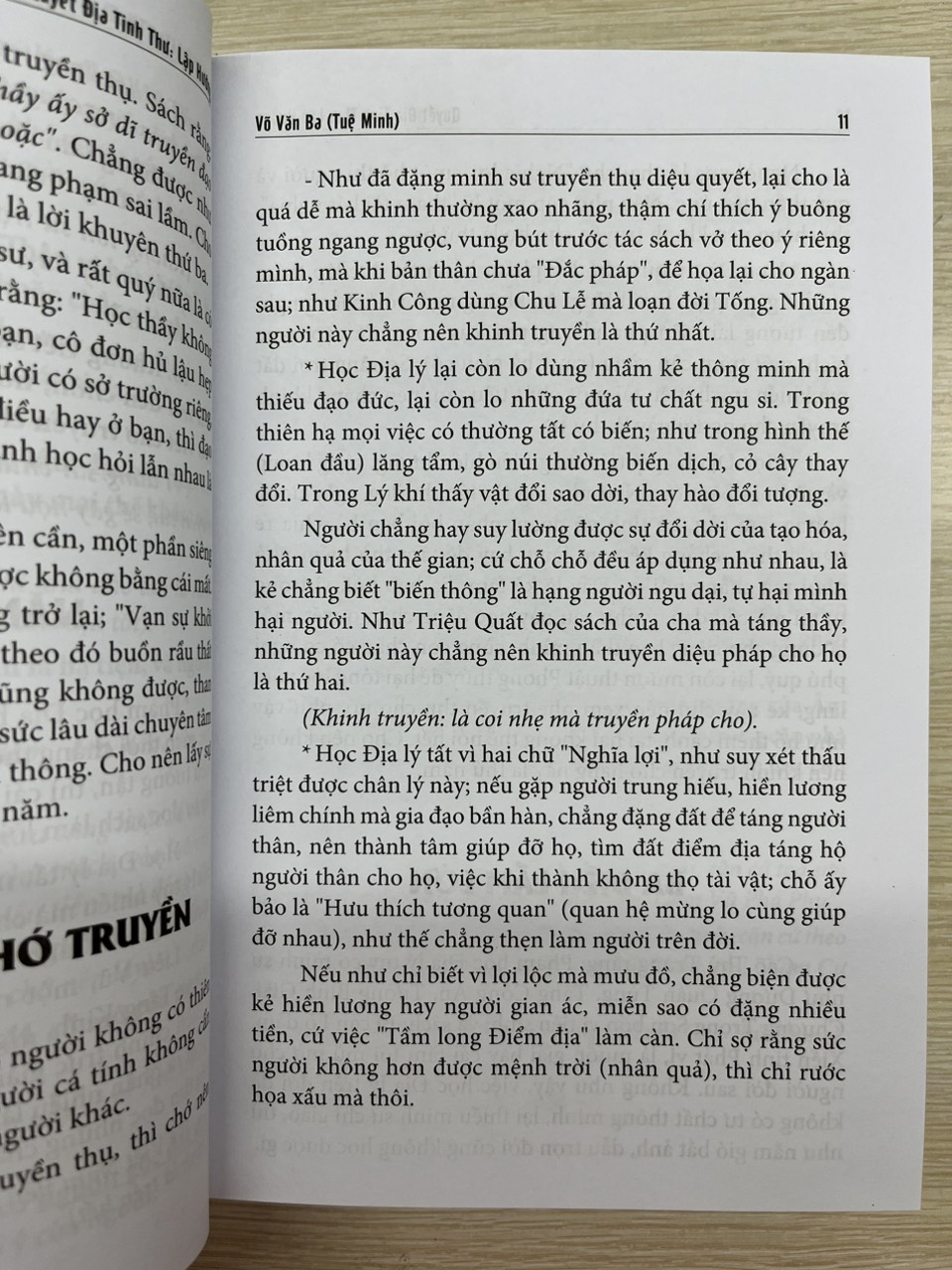 Quyết Địa Tinh Thư - Lập Hướng