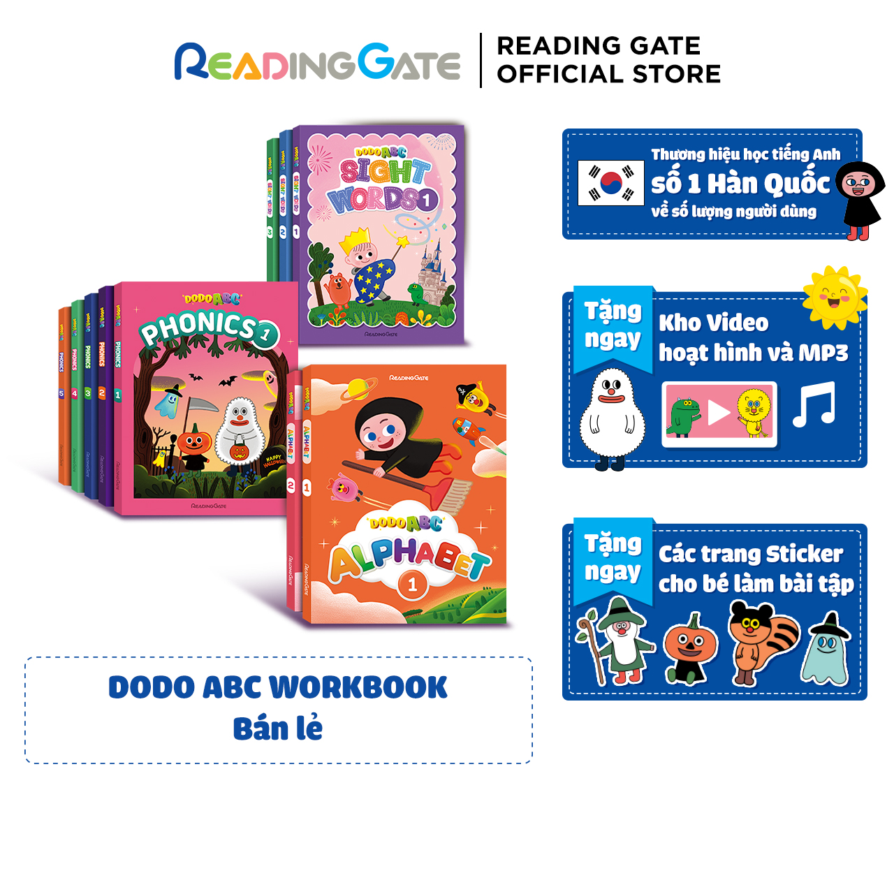 Sách DODO ABC WORKBOOK - ALPHABET 2 READING GATE Cho Bé Từ 5 Đến 8 Tuổi làm quen với Bảng chữ cái