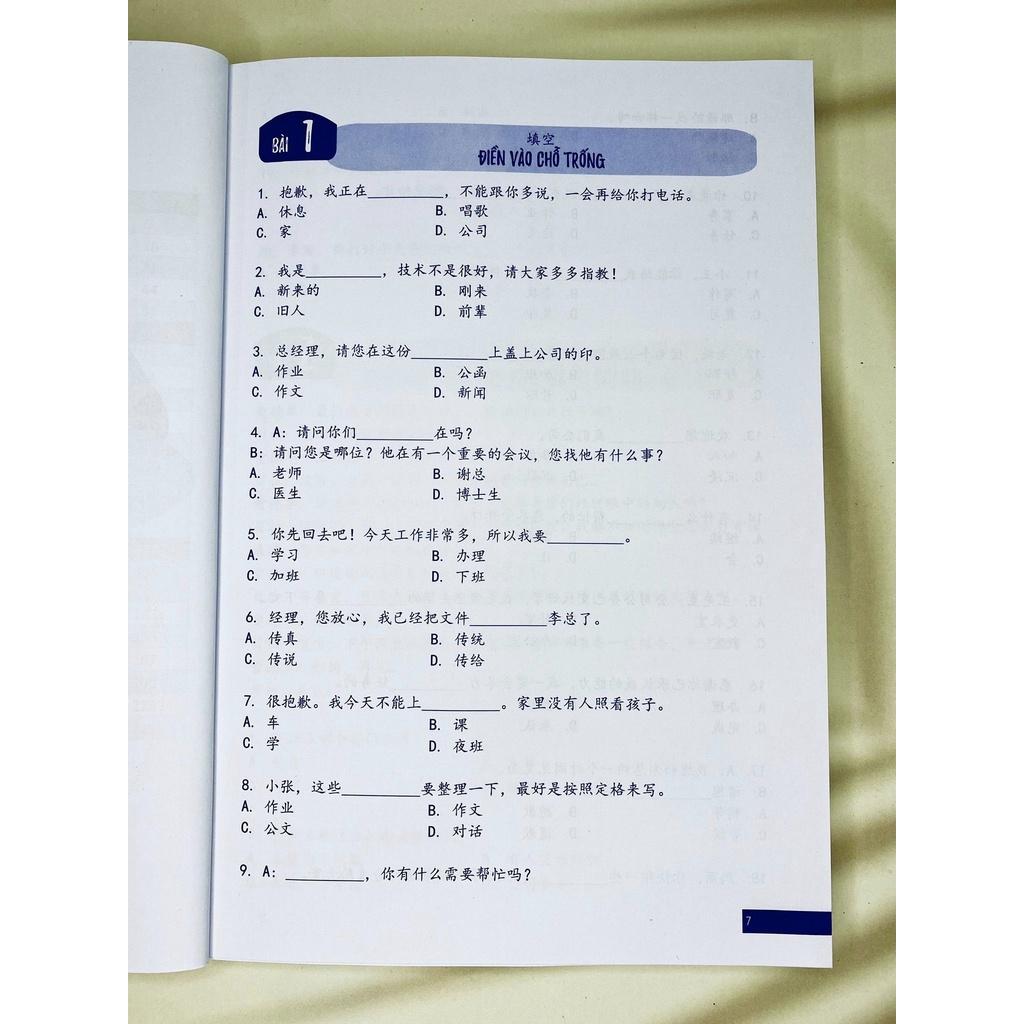 Sách-Combo: Bài tập trắc nghiệm bổ trợ từ vựng & ngữ pháp Tiếng Trung - Tập 1 + Tập 2 (Có đáp án)+ DVD tài liệu