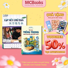 Sách - Tự Học Tiếng Trung + Tập Viết Chữ Hán Phiên Bản Mới - Combo 2 Cuốn - MCBooks