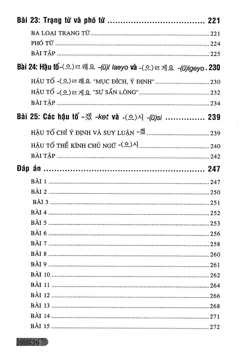 Bài Tập Ngữ Pháp Tiếng Hàn (Trình Độ Căn Bản)