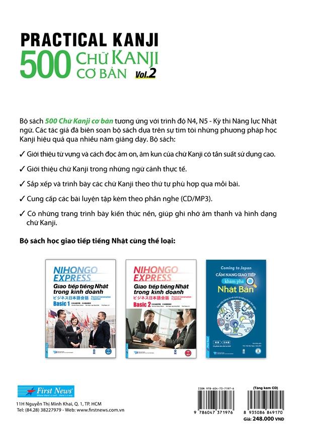 Practical Kanji Vol.2 - 500 Chữ Kanji Cơ Bản Vol.2 (Tặng Kèm CD)