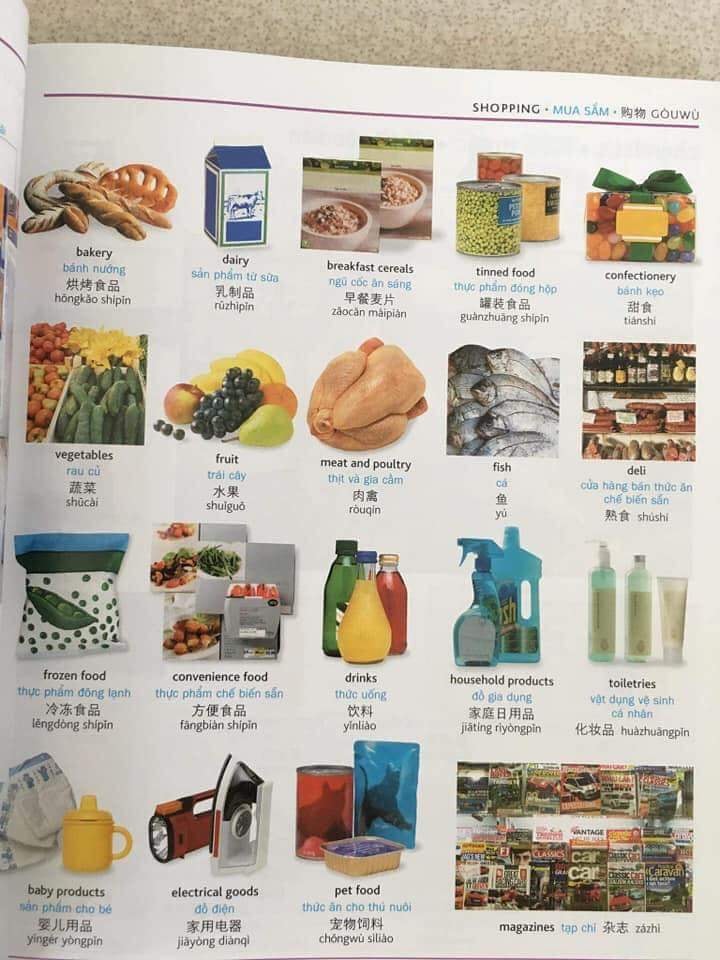 Combo 2 sách Từ điển hình ảnh Tam Ngữ Trung Anh Việt – Visual English Vietnamese Chinese Trilingual Dictionary +Bài tập luyện dịch tiếng ứng dụng (Sơ -Trung cấp, Giao tiếp HSK có mp3 nghe, có đáp án)+DVD tài liệu