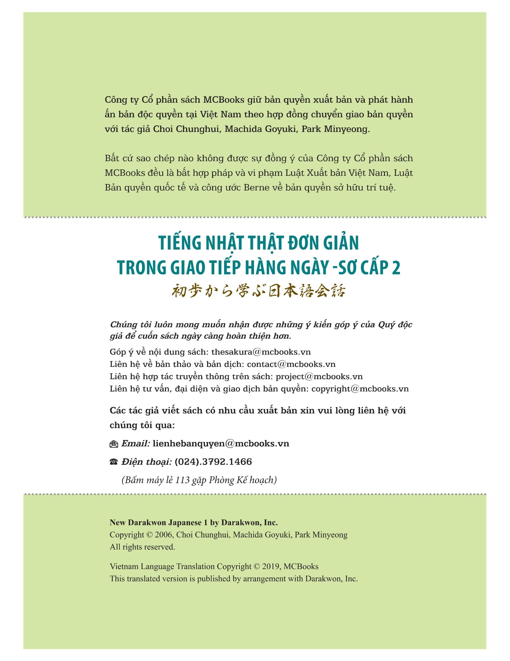 Tiếng Nhật Thật Đơn Giản Trong Giao Tiếp Hàng Ngày - Sơ Cấp 2