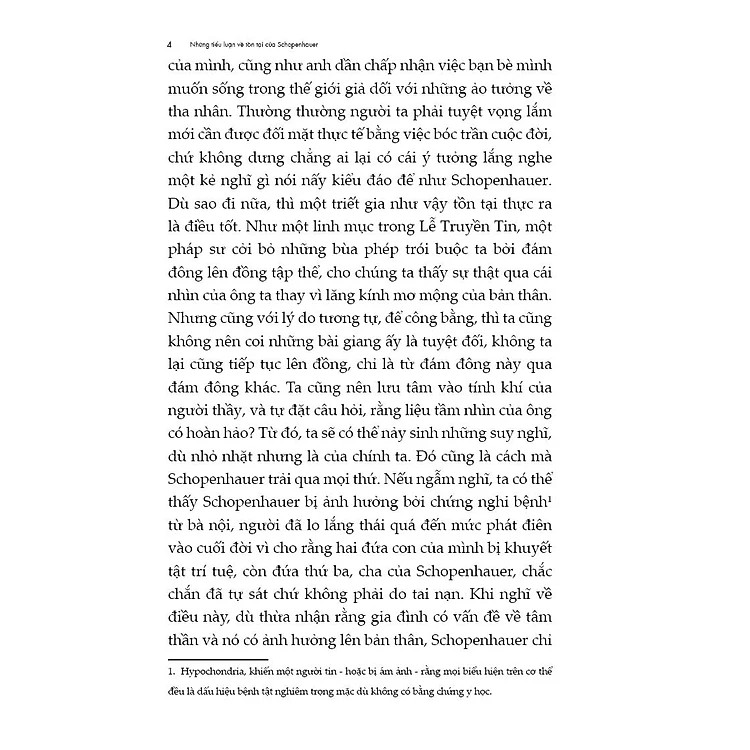 Những Tiểu Luận Về Tồn Tại Của Arthur Schopenhauer - Thiên Trang dịch - (bìa mềm)