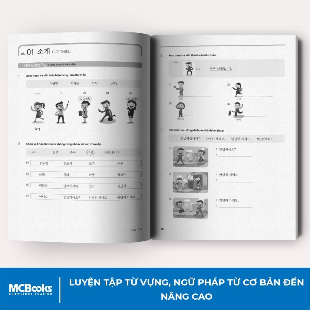 Bài Tập Tiếng Hàn Tổng Hợp Dành Cho Người Việt Nam Sơ Cấp 1 - Có Đáp Án Chi Tiết - Bản Quyền
