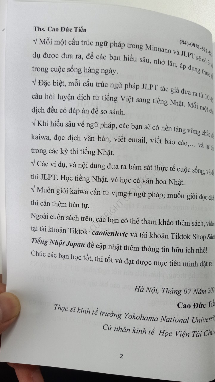 NGỮ PHÁP TIẾNG NHẬT TRÌNH ĐỘ N3-N2 TẬP 2